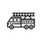 Fire engine truck icon flat vector template design trendy