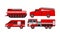 Fire Engine Vector Set. Emergency Truck Collection.