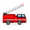 Fire engine on white vector
