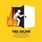 Fire Escape Graphic Sign