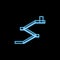 fire escape icon in neon style. One of Stairs collection icon can be used for UI, UX