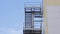 Fire escape outdoor architecture ladder steps emergency