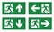 Fire exit icon set