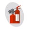 Fire extinguisher danger protection security help equipment pressure flammable vector illustration.