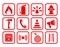 Fire extinguisher icon. Flat fire safety - for stock