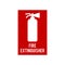 Fire extinguisher icon flat vector template design trendy