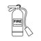 Fire extinguisher icon vector. Firefighter illustration sign. help symbol.