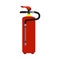 Fire extinguisher red safety tool pressure protect flammable  industry flat. Firefighting equipment vector icon foam department