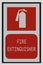 fire extinguisher signs , fire symbol