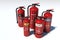 Fire extinguishers group - various types