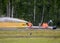 Fire extinguishing at the training ground of the Noginsk rescue center of the Ministry of Emergency Situations during the Internat