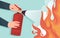 Fire extinguishing vector concept