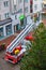 Fire Fighter Brigade emergency intervention during the wave of storm winds, snow and rain in UrsynÃ³w district of Warsaw in Poland