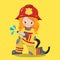 Fire fighter girl orange 12