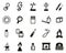 Fire & Fire Making Tools Icons Black & White Set Big