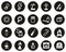 Fire & Fire Making Tools Icons White On Black Flat Design Circle Set Big