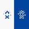 Fire, Fire Place, Canada Line and Glyph Solid icon Blue banner Line and Glyph Solid icon Blue banner