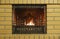 Fire in the fireplace, grunge style,