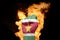 Fire fist with the national flag of suriname