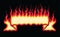 Fire Flame Banner Straight Scroll