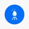 fire, flame, bonfire, camping, camp White Glyph Icon in Circle. Vector Button illustration