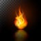 Fire flame burn icon reflection