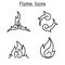 Fire, flame , Burn vector illustration graphic design