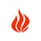 Fire flame burning flare isolate flat cartoon icon