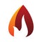 Fire flame color unique shape motion logo design