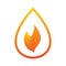 Fire flame drop color shape logo design