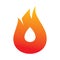 Fire flame drop logo design