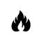 Fire or flame glyph icon