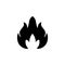 Fire or flame glyph icon