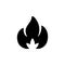 Fire or flame glyph icon