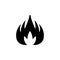 Fire or flame glyph icon