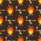 Fire flame hot burn vector icon warm danger and cooking yellow bonfire light blazing campfire.