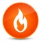 Fire flame icon elegant orange round button