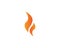 Fire with flame logo