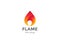 Fire Flame Logo design vector droplet. Red drop
