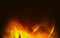 Fire flame texture. Blaze flames background for the banner. Basic RGB