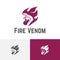 Fire Flame Venom Poisonous Snake Serpent Logo