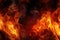 Fire flames on black background. Abstract blaze fire flame texture background, Display a blaze fire flame background and textured