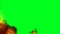 Fire Flames Burn Movement On Chroma Key Green Screen