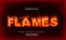 Fire flames editable adobe illustrator text effect. hot and heat suitable for spicy food and burning