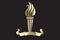 Fire flames gold torch logo