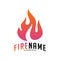 Fire flames Logo Vector. Logo design inspiration vector icons