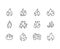 Fire flat line icons. Flame shapes silhouette, bonfire vector illustration, flammable warning sign