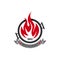 fire grill food and restaurant icon,