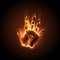 Fire hand illustration