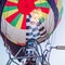 Fire heats the air inside a hot ai r balloon at balloon festival